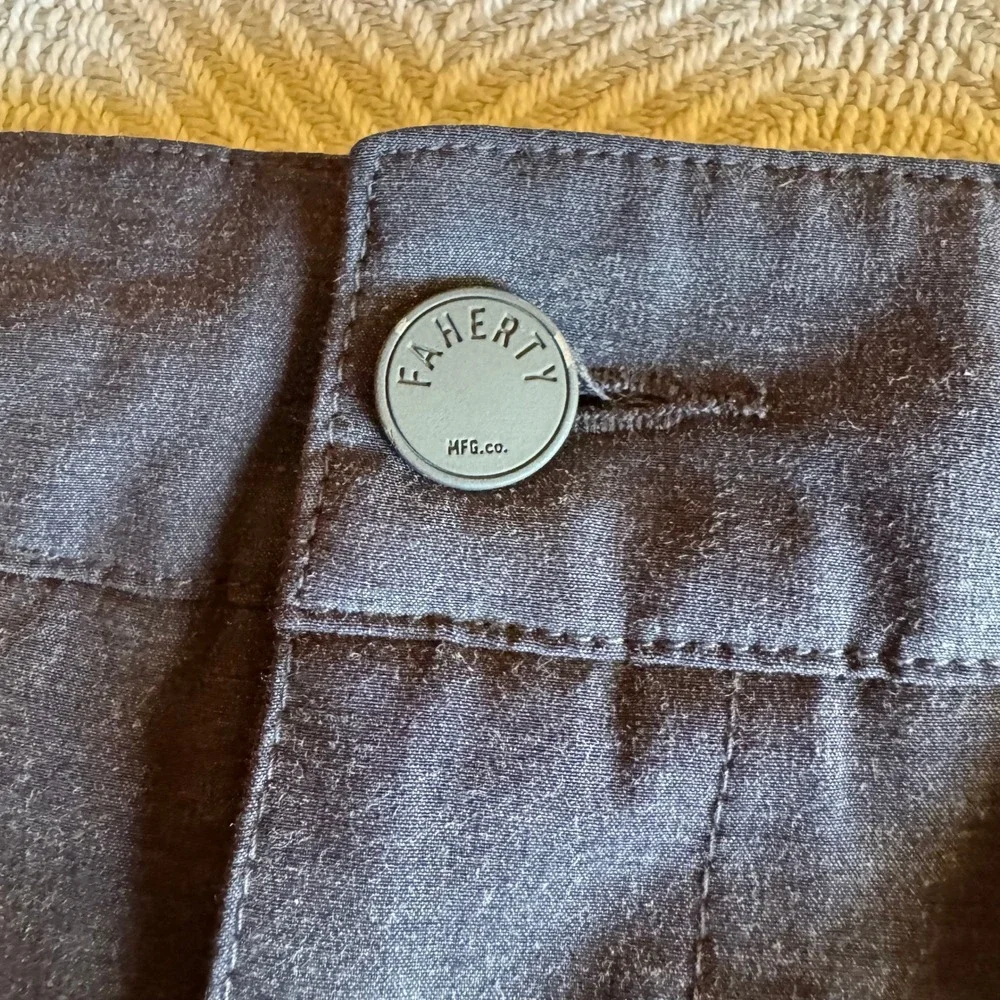 Faherty All Day Shorts Mens 31 (32) Charcoal Grey Hybrid Swim Shorts 9